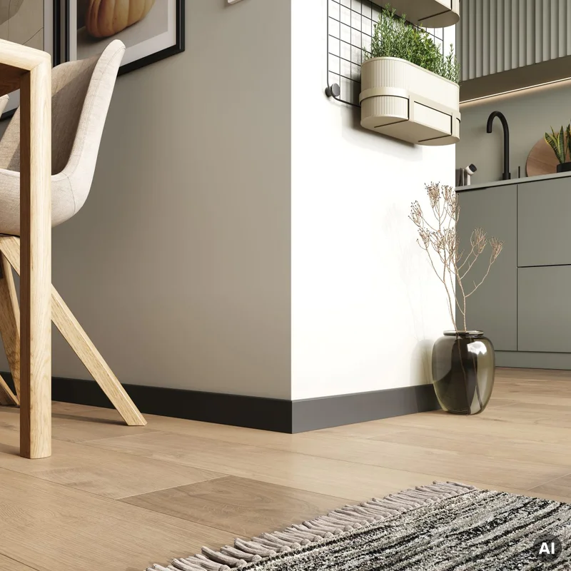 Listwa przypodłogowa Sempla Czarna 706A, 3030580 - 2