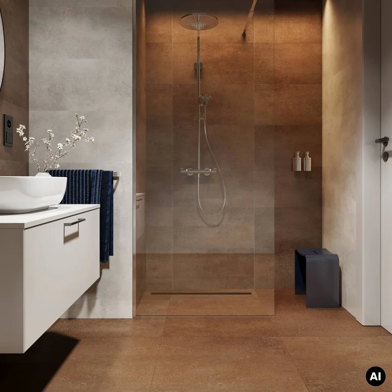 Panele winylowe SPC Rusty 60x60 Rdzawy Matowy 6067233 Klasa