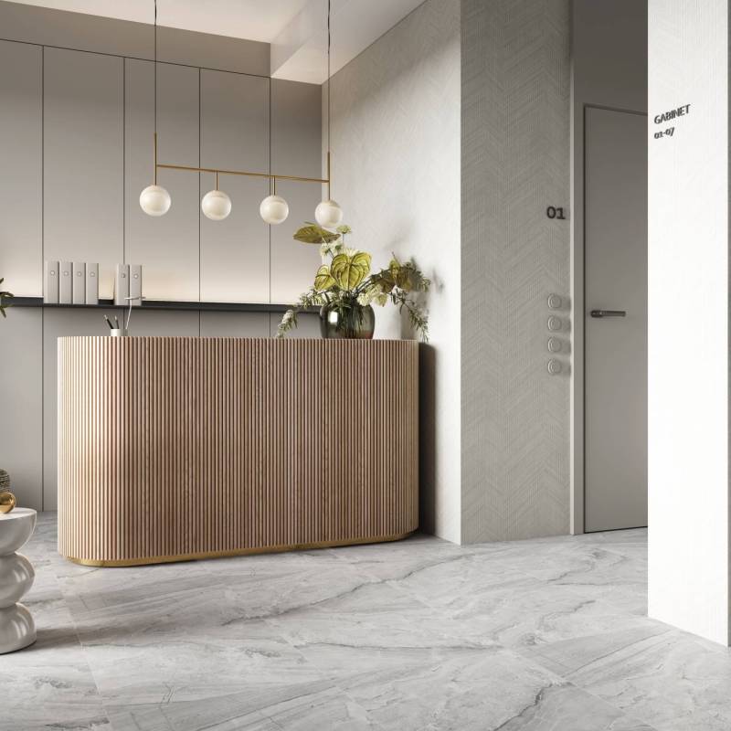 Panele winylowe SPC Ash Grey 60x60 Marmur Kamień Szary Jasny Matowy 6067234 Klasa 33 5 mm