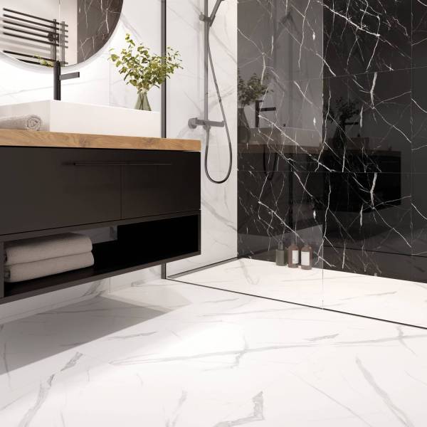 Panele winylowe SPC Calacatta White 60x60 Marmur Biały Kamień Matowy 6067235 Klasa 33 5 mm