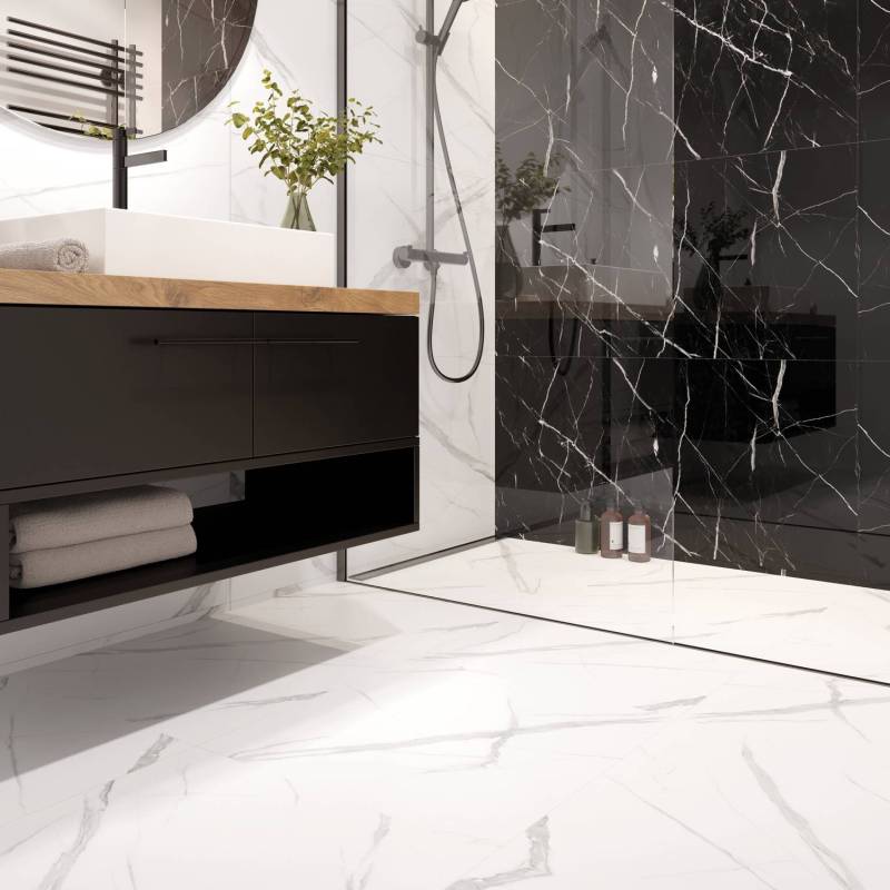 Panele winylowe SPC Calacatta White 60x60 Marmur Biały Kamień Matowy 6067235 Klasa 33 5 mm