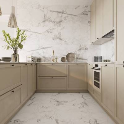 Panele winylowe SPC Calacatta Snow 60x60 Marmur Biały Kamień Matowy 6067239 Klasa 33 5 mm