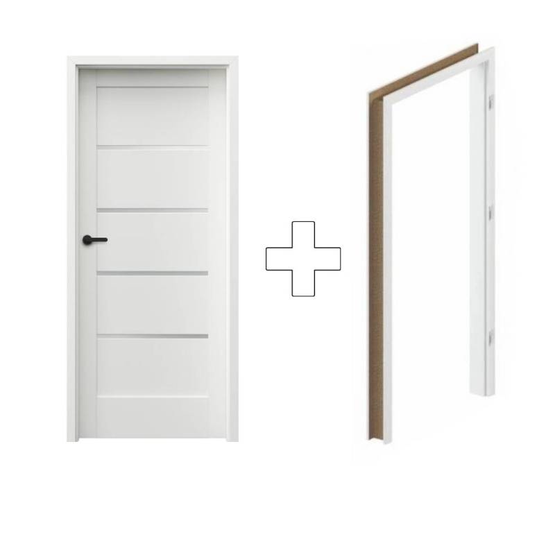 Komplet Drzwi + Ościeżnica Regulowana Porta Trim Lite model A.4 Prawe 80 Przylgowe, SPXTA40P08DBI0SZ3KA300