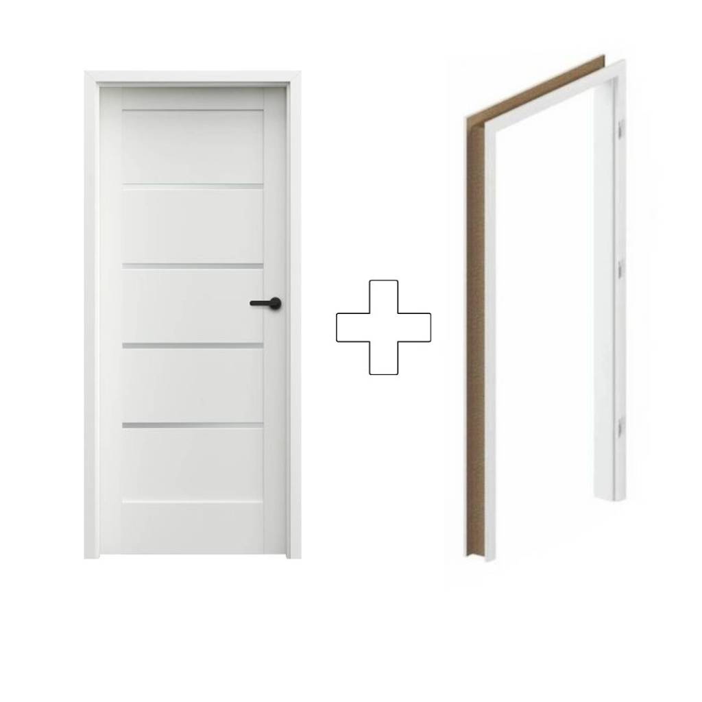 Komplet Drzwi + Ościeżnica Regulowana Porta Trim Lite model A.4 Lewe 80 Przylgowe, SPXTA40L08DBI0SZ3KA300