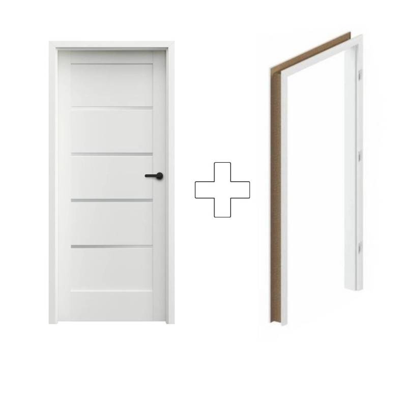Komplet Drzwi + Ościeżnica Regulowana Porta Trim Lite model A.4 Lewe 80 Przylgowe, SPXTA40L08DBI0SZ3KA300