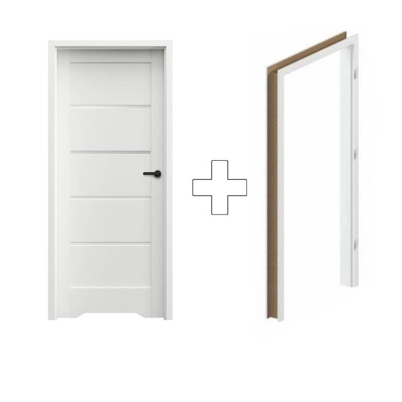Komplet Drzwi + Ościeżnica Regulowana Porta Trim Lite model A.2 Lewe 80 Przylgowe WC, SPXTA20L08DBIWSB3KA300