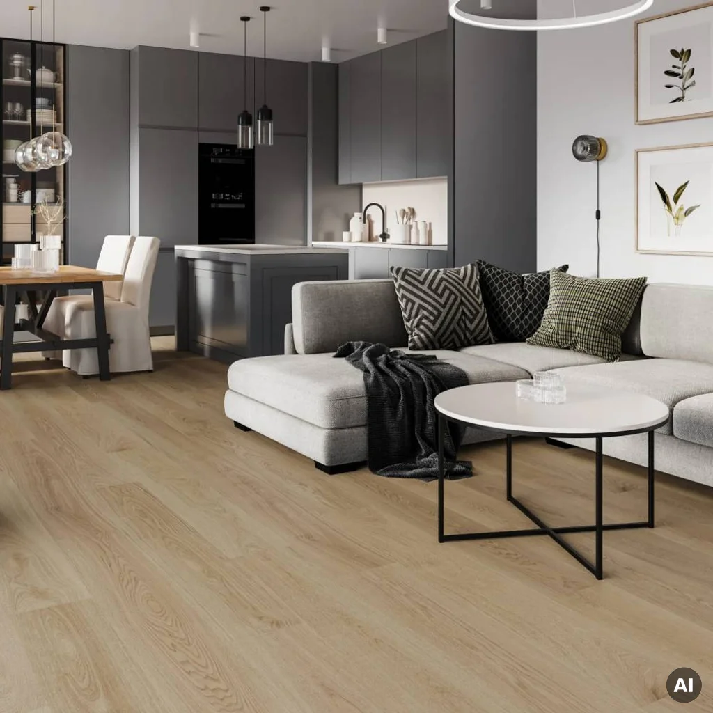 Panele winylowe SPC z podkładem Dąb Lniany Klasa 34 6 mm, SW4IMO-HKXPX-DP5XXX-EFLAA