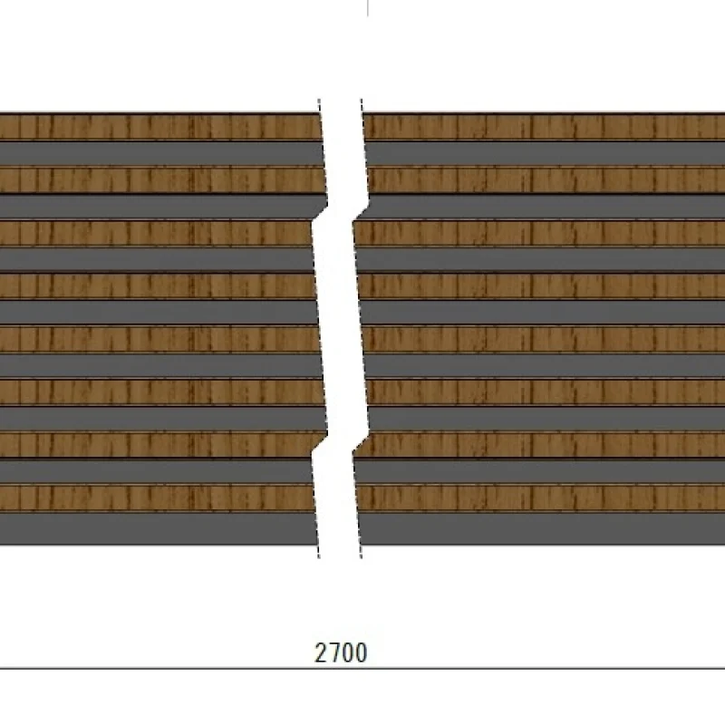 Lamele Panel lamelowy na filcu dąb ciemny 2700 x 408 mm, 53