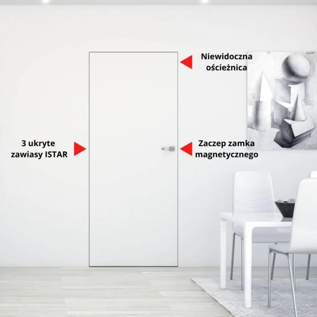 Ościeżnica aluminiowa Biała Sara Eco 2 odwrotna przylga Lewa 70 3z, 5901316110542