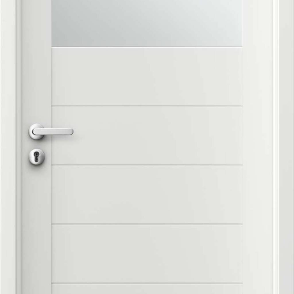 Komplet Drzwi + Ościeżnica Regulowana Porta Trim Lite B.2 Prawe 80 Przylgowe WC z podcięciem wentylacyjnym, SPXTB20P08DBIWSB3KA300