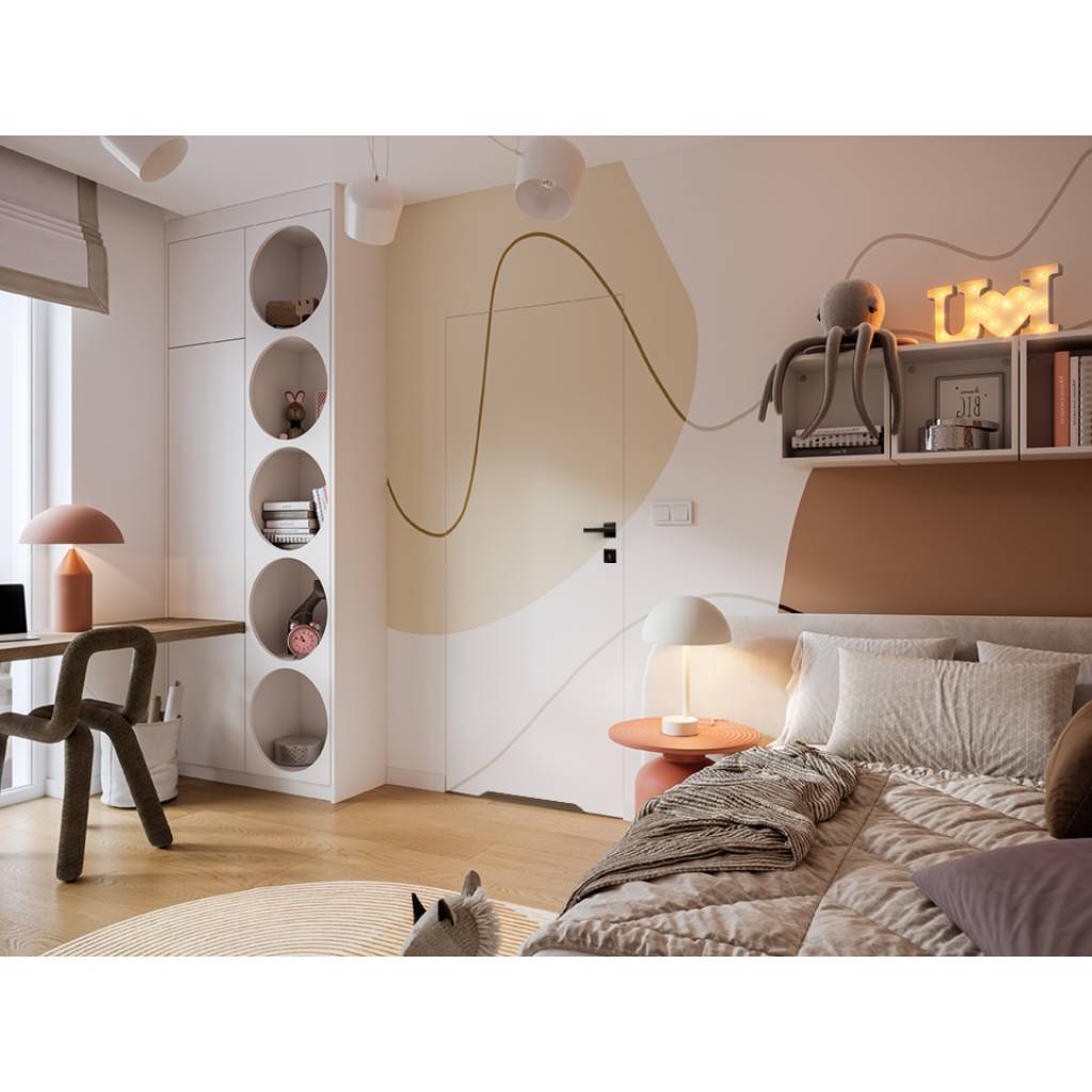 Drzwi ukryte Porta HIDE WC Bezprzylgowe (otwierane na zewnątrz) Lewe 80cm plaster miodu, SPA1110L08LBPWAOU0H000