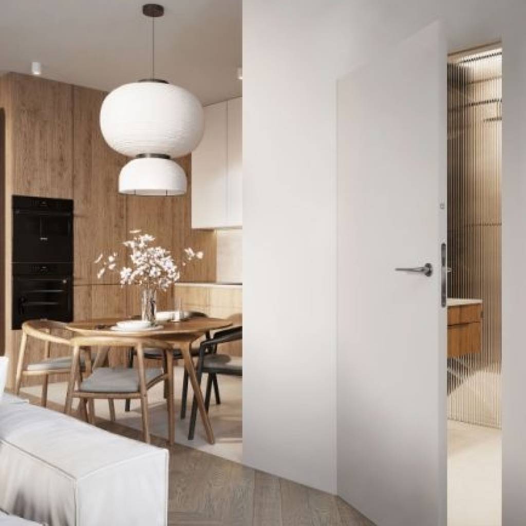 Drzwi ukryte Porta HIDE Bezprzylgowe (otwierane na zewnątrz)  Lewe 80cm plaster miodu, SPA1110L08LBP0AKU0H000