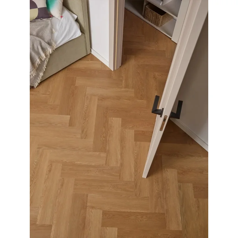 Panele winylowe SPC z podkładem Jodełka Dąb Montana Klasa