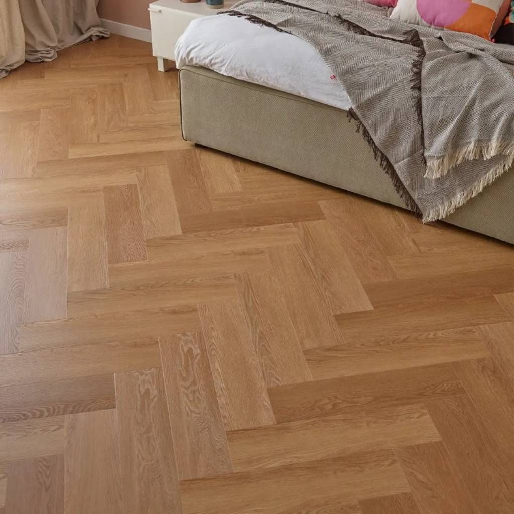 Panele winylowe SPC z podkładem Jodełka Dąb Montana Klasa 33 6 mm, 6067557