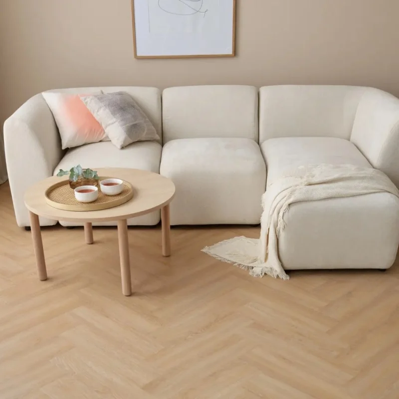 Panele winylowe SPC z podkładem Jodełka Dąb Kansas Klasa