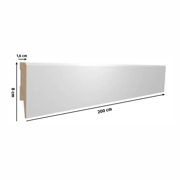 Listwa przypodłogowa Invado Biała P129, 100129392 - 4
