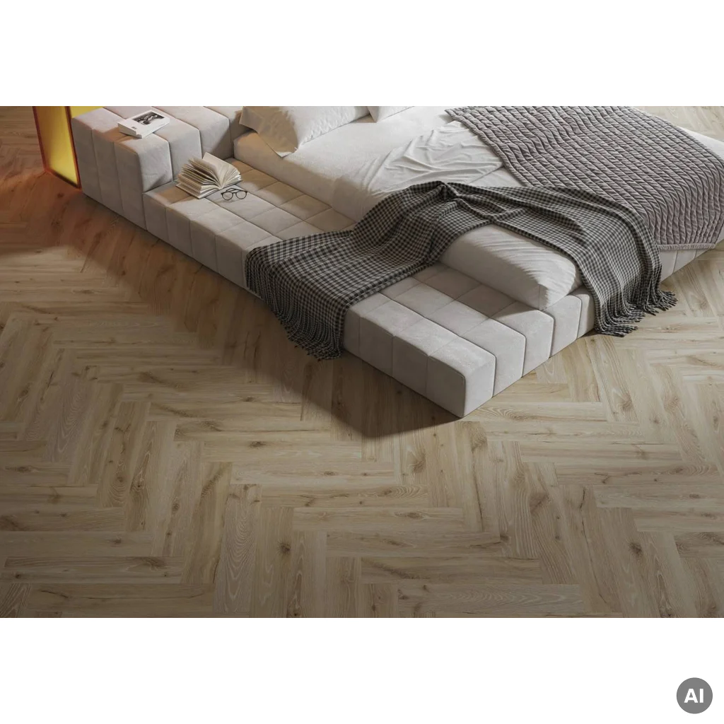 Panele winylowe SPC Jodełka Dąb Pustynny Klasa 34 5 mm, SW4HMX-FHLA1-DP5XXX-EDESF