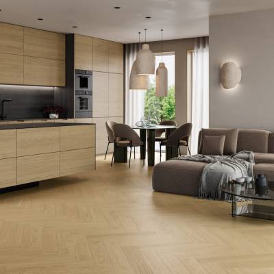 Panele winylowe SPC Jodełka Dąb Kremowy DP5000035 Klasa 34 5 mm, SW4HMX-FHLA1-DP5XXX-ECREA