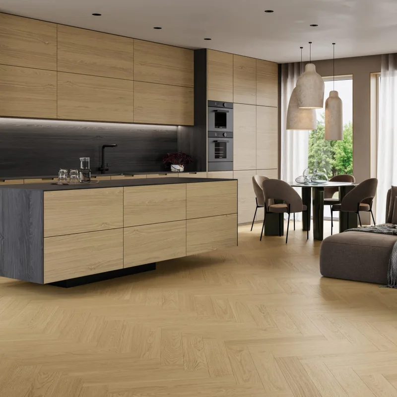 Panele winylowe SPC Jodełka Dąb Kremowy DP5000035 Klasa 34