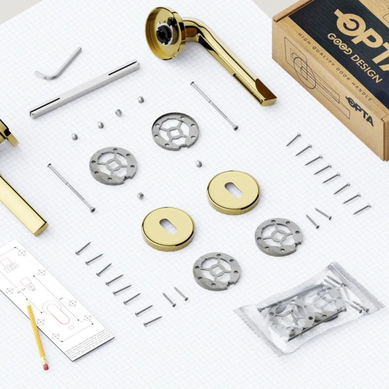 Rozeta okrągła Roana WK pod klucz Złota, 5907609715777 - 