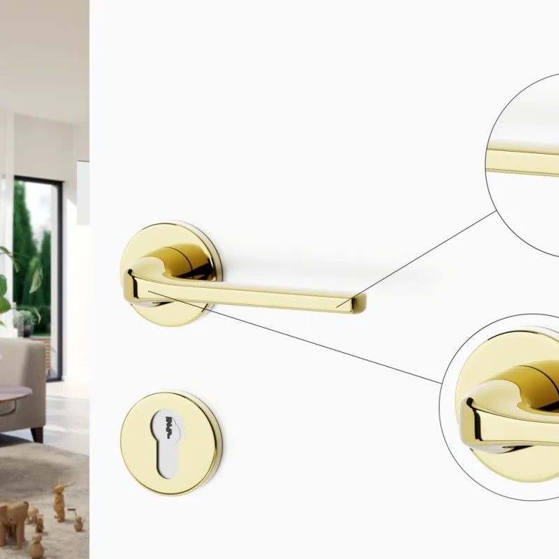 Rozeta okrągła WB pod wkładkę Złota, 5907609715784 - 4