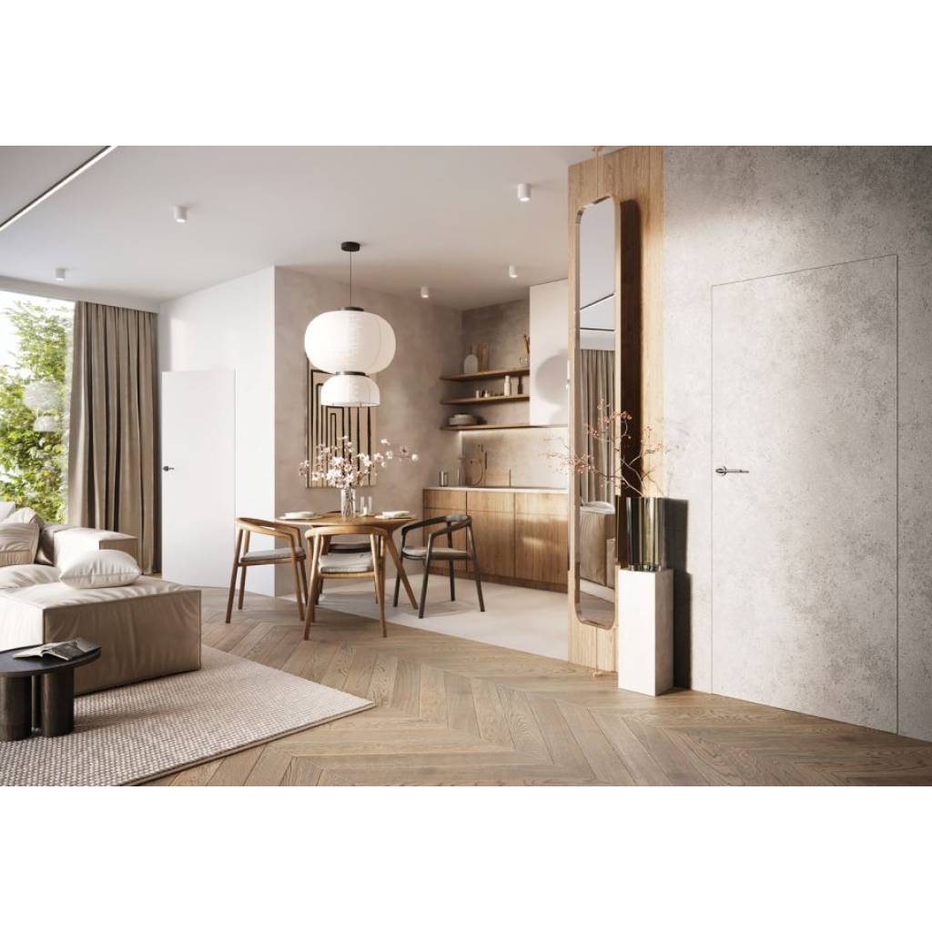 Zestaw Drzwi ukryte + Ościeżnica Porta HIDE Odwrotna przylga (otwierane do wewnątrz) Prawe 70cm plaster miodu, SPP1110P07LBP0AKU0H000, OPP100LP070000AM200000