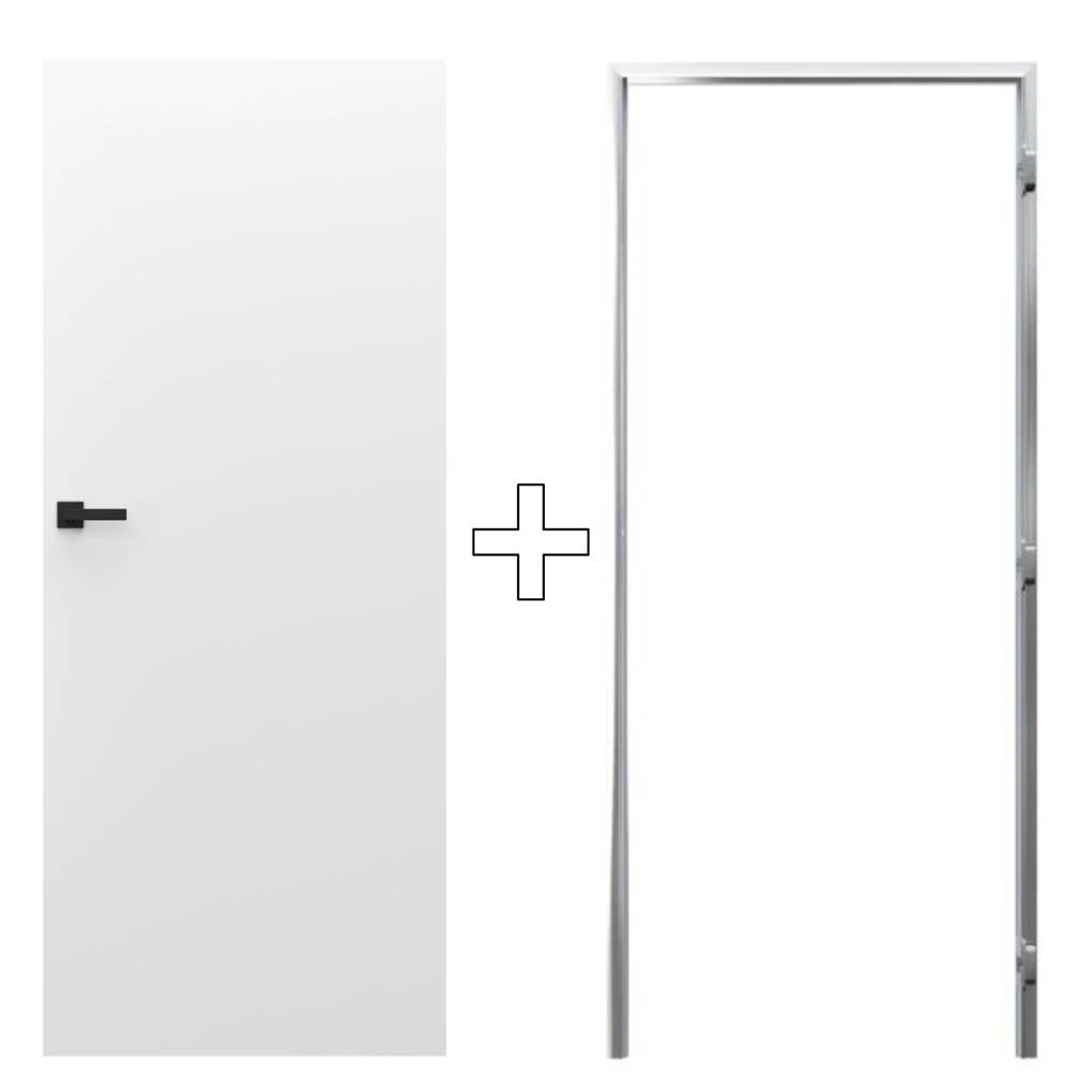 Zestaw Drzwi ukryte + Ościeżnica Porta Hide Odwrotna przylga (otwierane do wewnątrz) Lewe 70cm płyta, SPP1110L07LBP0A7V0O000, OPP100LL070000AN300000