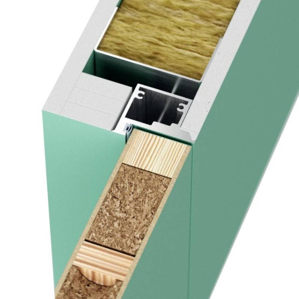 Zestaw Drzwi ukryte + Ościeżnica Porta Hide Odwrotna przylga (otwierane do wewnątrz) Lewe 70cm płyta, SPP1110L07LBP0AKV0O000, OPP100LL070000AM300000