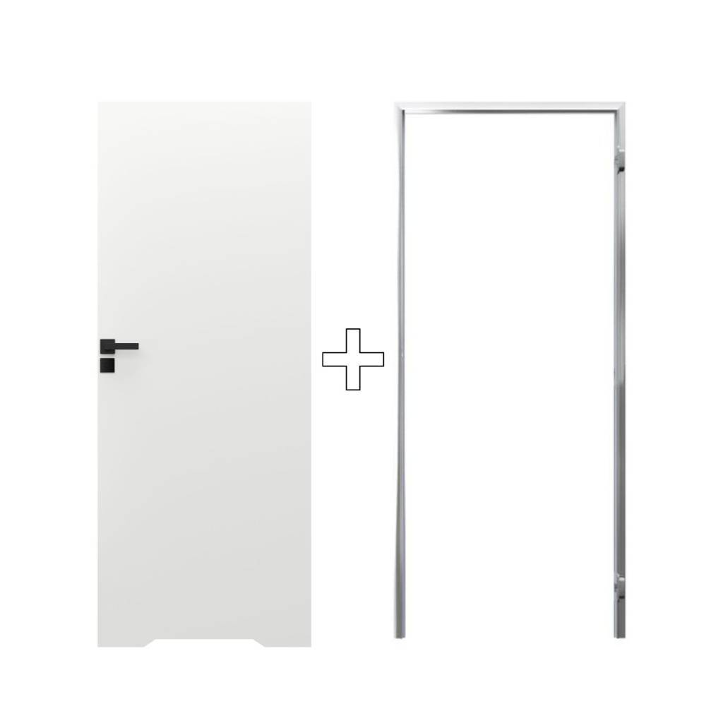 Zestaw Drzwi ukryte + Ościeżnica Porta HIDE WC Bezprzylgowe (otwierane na zewnątrz) Prawe 80cm plaster miodu, SPA1110P08LBPWAYU0H000, OPA100LP080000AN200000