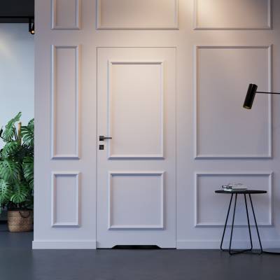 Zestaw Drzwi ukryte + Ościeżnica Porta HIDE WC Bezprzylgowe (otwierane na zewnątrz) Prawe 80cm plaster miodu, SPA1110P08LBPWAYU0H000, OPA100LP080000AN200000