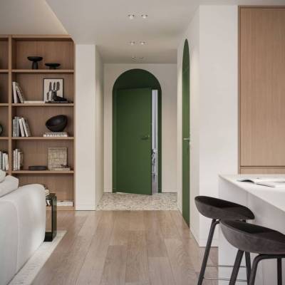 Zestaw Drzwi ukryte + Ościeżnica Porta HIDE Bezprzylgowe (otwierane na zewnątrz) Lewe 70cm płyta, SPA1110L07LBP0A7V0O000, OPA100LL070000AN300000