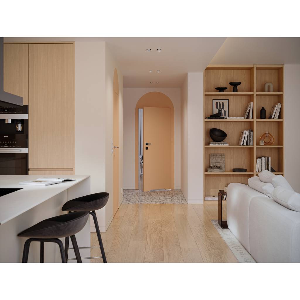 Zestaw Drzwi ukryte + Ościeżnica Porta HIDE Bezprzylgowe (otwieran na zewnątrz) Prawe 70cm płyta, SPA1110P07LBP0AKV0O000, OPA100LP070000AM300000