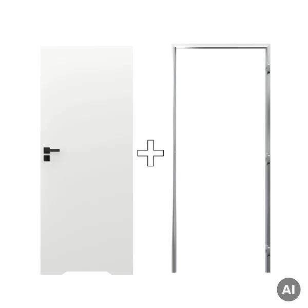 Zestaw Drzwi ukryte + Ościeżnica Porta HIDE WC Bezprzylgow
