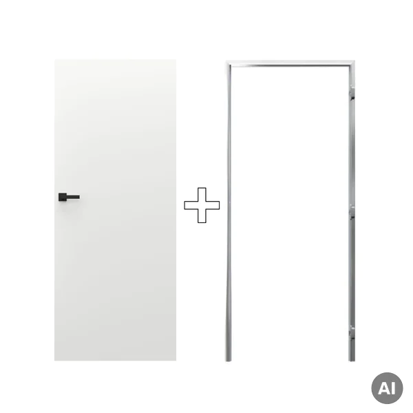 Zestaw Drzwi ukryte + Ościeżnica Porta HIDE Odwrotna przyl