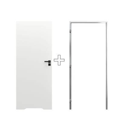 Zestaw Drzwi ukryte + Ościeżnica Porta HIDE WC Bezprzylgowe (otwierane na zewnątrz) Lewe 80cm płyta, SPA1110L08LBPWAYV0O000, OPA100LL080000AN300000