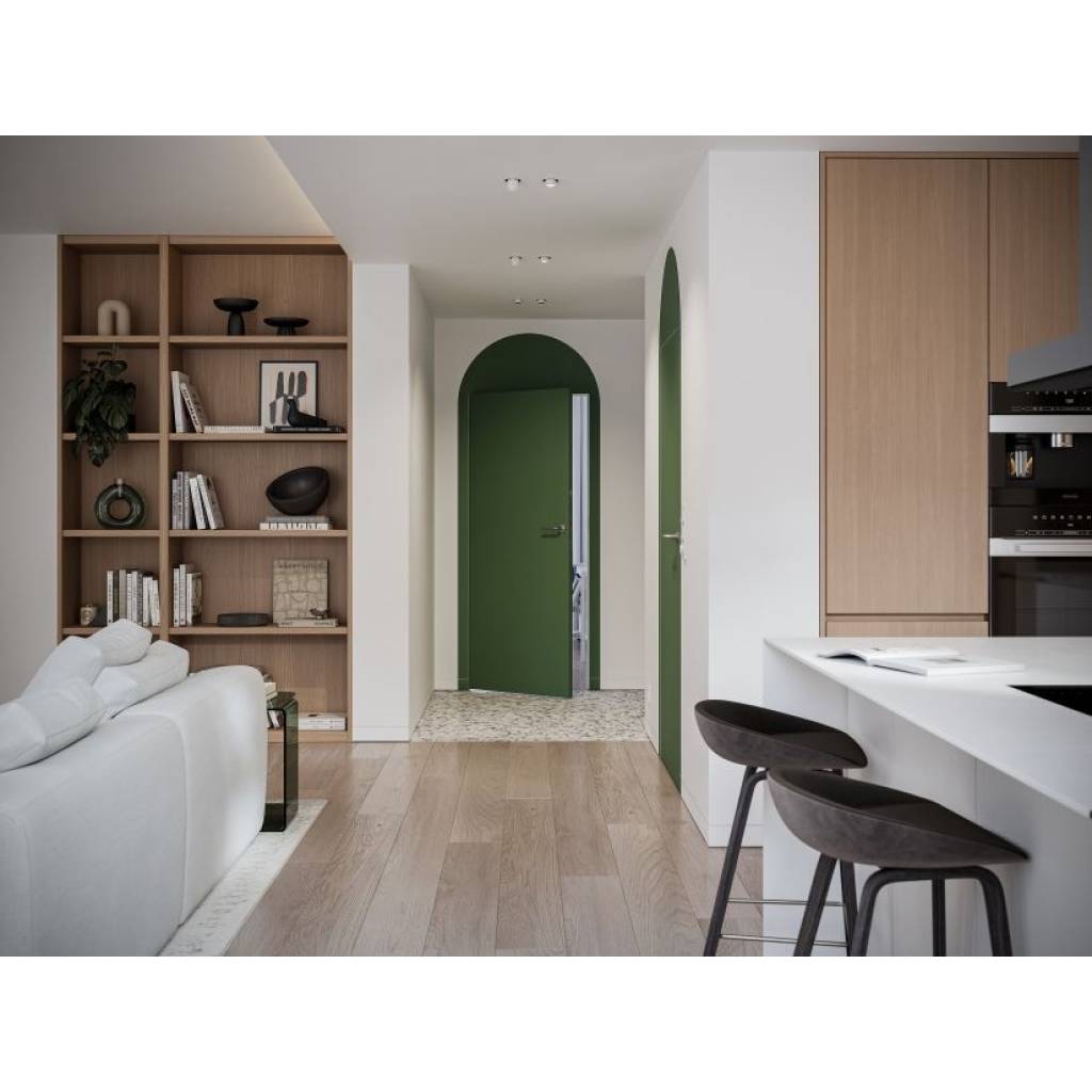 Zestaw Drzwi ukryte + Ościeżnica Porta HIDE WC Bezprzylgowe (otwierane na zewnątrz) Lewe 80cm płyta, SPA1110L08LBPWAOV0O000, OPA100LL080000AM300000