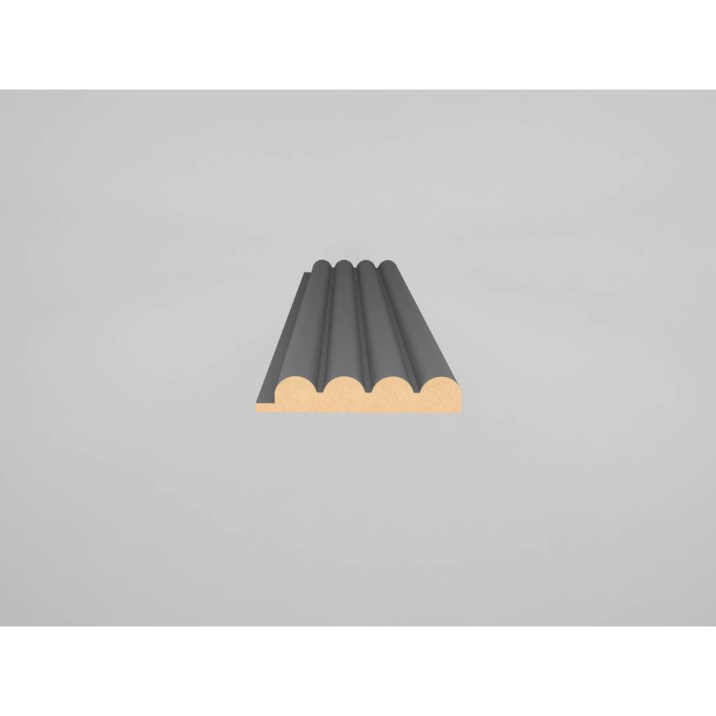 Listwa zakończeniowa Matt Soft Touch Black 723 Prawa Oval, 120041893