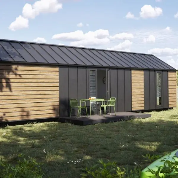 Panele elewacyjne fasadowe Solvo V-Black Dąb Naturalny 3030