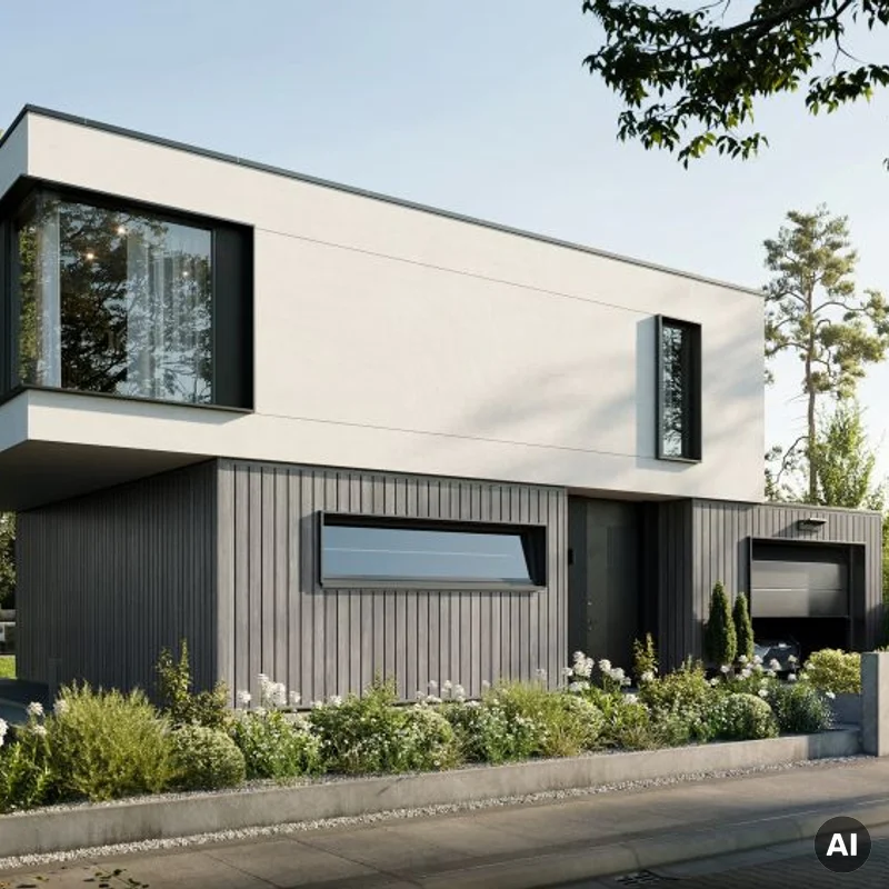 Panele elewacyjne fasadowe Solvo V-Black Dąb Szary 3030867