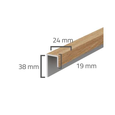 Panele elewacyjne fasadowe Solvo Listwa uniwersalna Dąb Naturalny 1-cz FS-251, 3030878