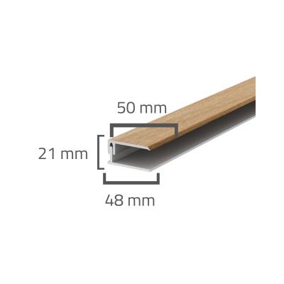 Panele elewacyjne fasadowe Solvo Listwa zakończeniowa Dąb Naturalny 2-cz FS-252, 3030886