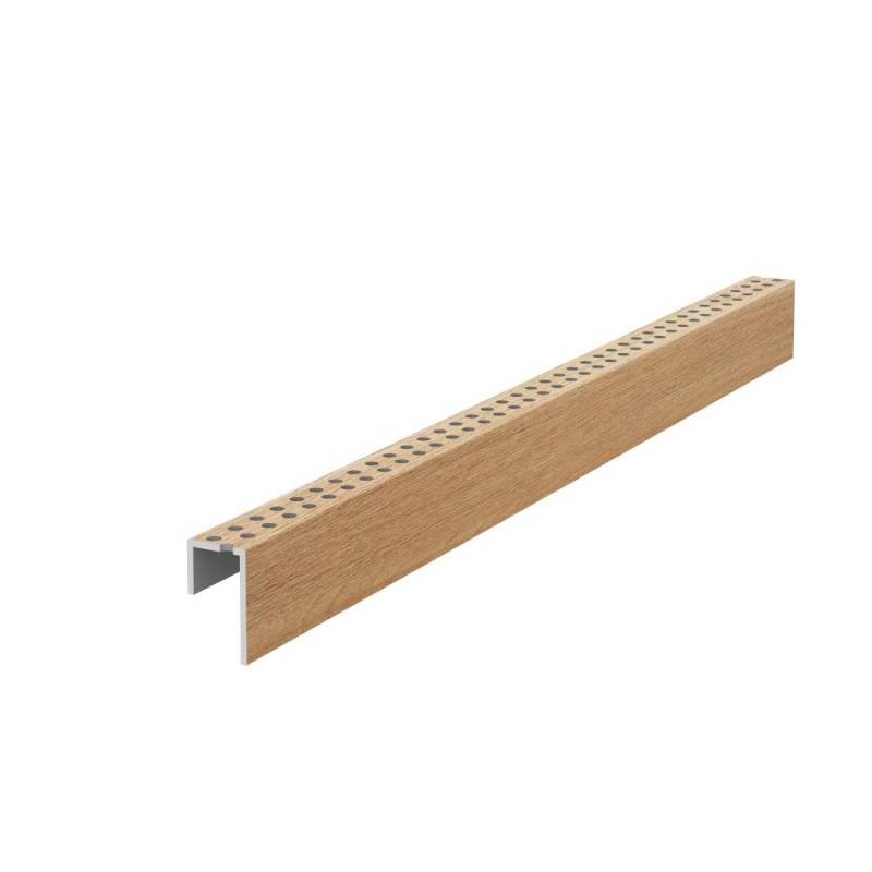Panele elewacyjne fasadowe Solvo Listwa perforowana Dąb Naturalny 1-cz FS-261, 3030894