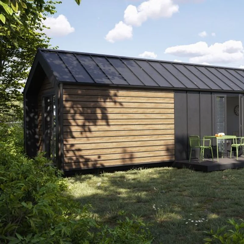 Panele elewacyjne fasadowe Solvo V-Black Dąb Naturalny 3031