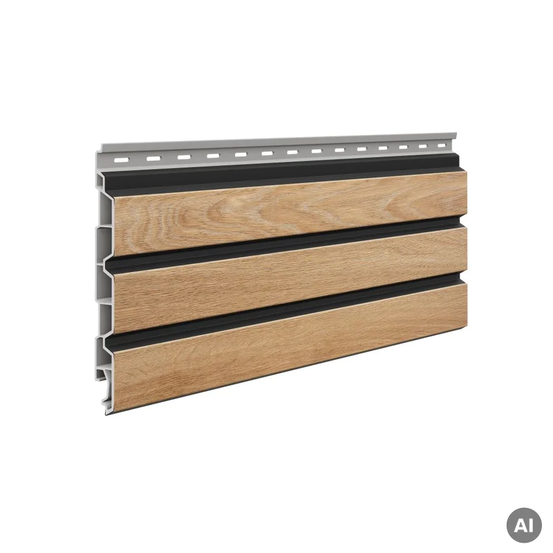 Panele elewacyjne fasadowe Solvo V-Black Dąb Naturalny 3032