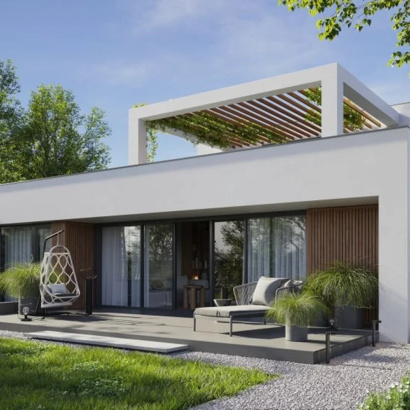 Panele elewacyjne fasadowe Solvo V-Black Dąb Czekoladowy 30