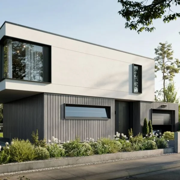 Panele elewacyjne fasadowe Solvo V-Black Dąb Szary 3032015