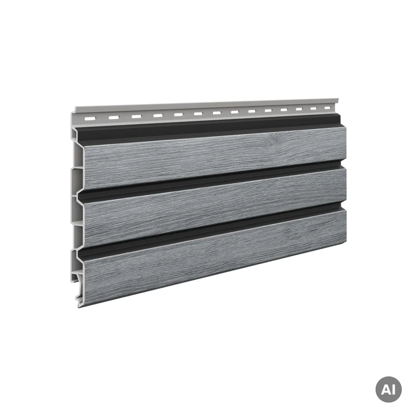 Panele elewacyjne fasadowe Solvo V-Black Dąb Szary 3032015