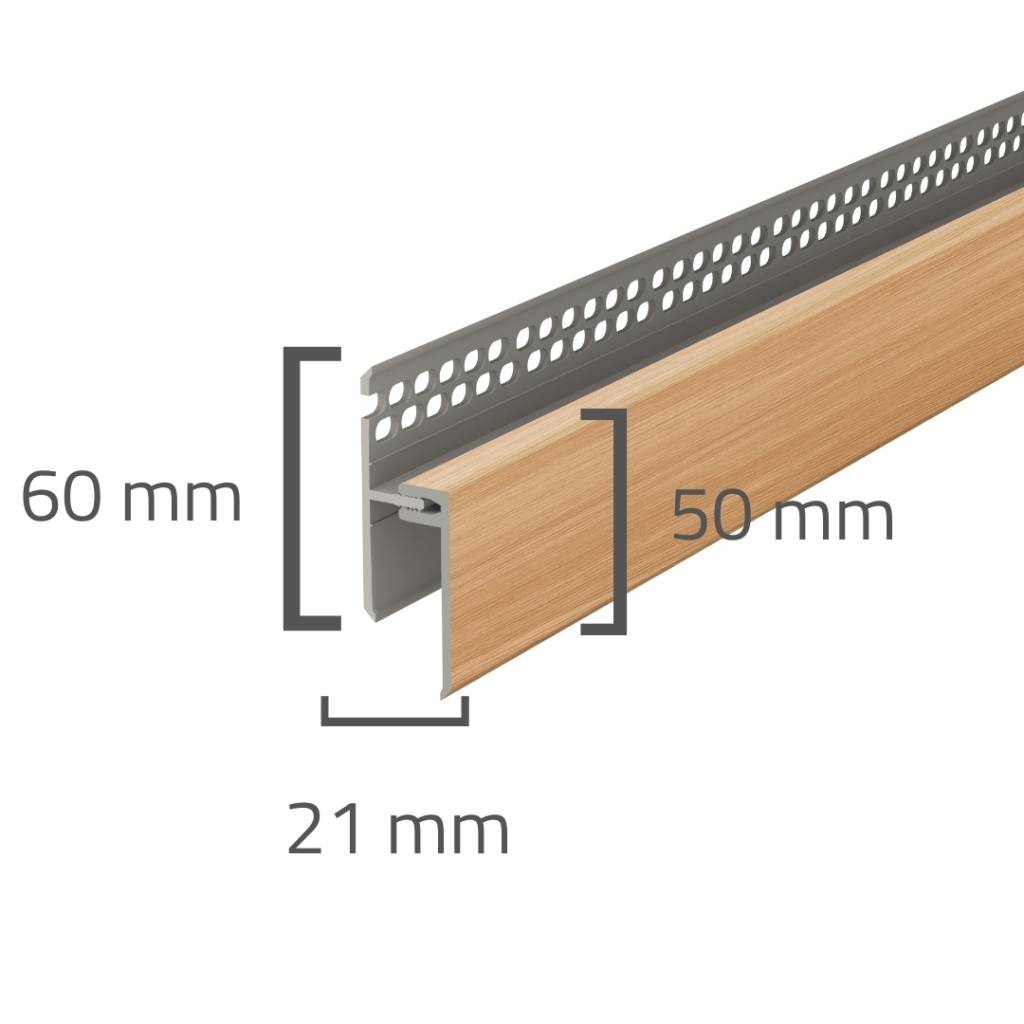 Panele elewacyjne fasadowe Solvo Listwa wentylacyjna górna Cedr 2-cz FS-262, 3030905