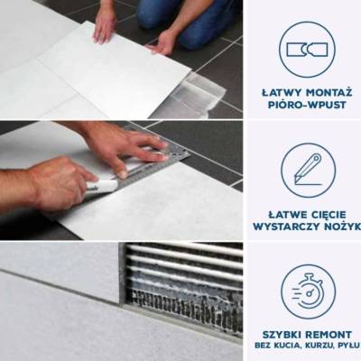 Panele winylowe Paino Mouse Grey 51039 Klasa 34 3.2 mm