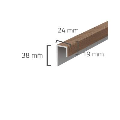 Panele elewacyjne fasadowe Solvo Listwa uniwersalna Dąb Czekoladowy 1-cz FS-251, 3030879